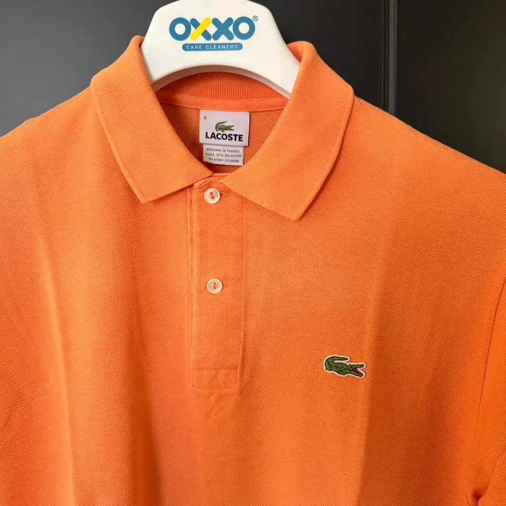 Jual Lacoste Kaos Polo Kerah Orange Pastel