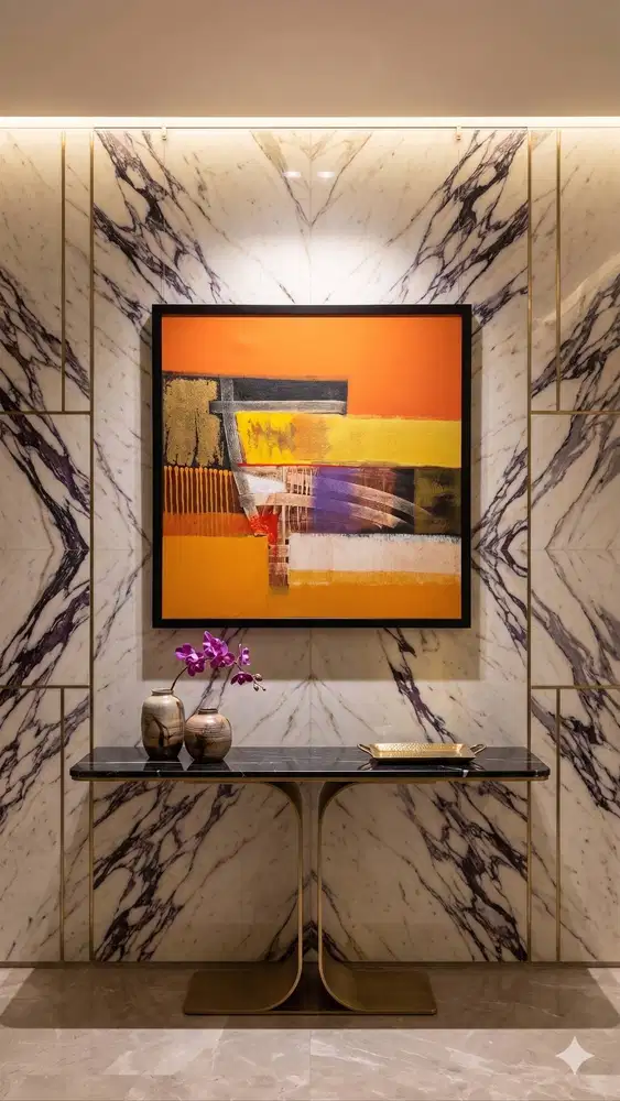 Jual Lukisan Abstrak Kontemporer 74 x 74 cm