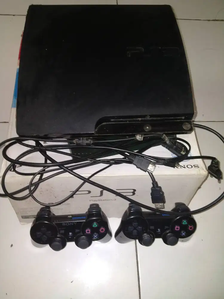 Jual PS3 slim 500GB lengkap dus pun masih ada