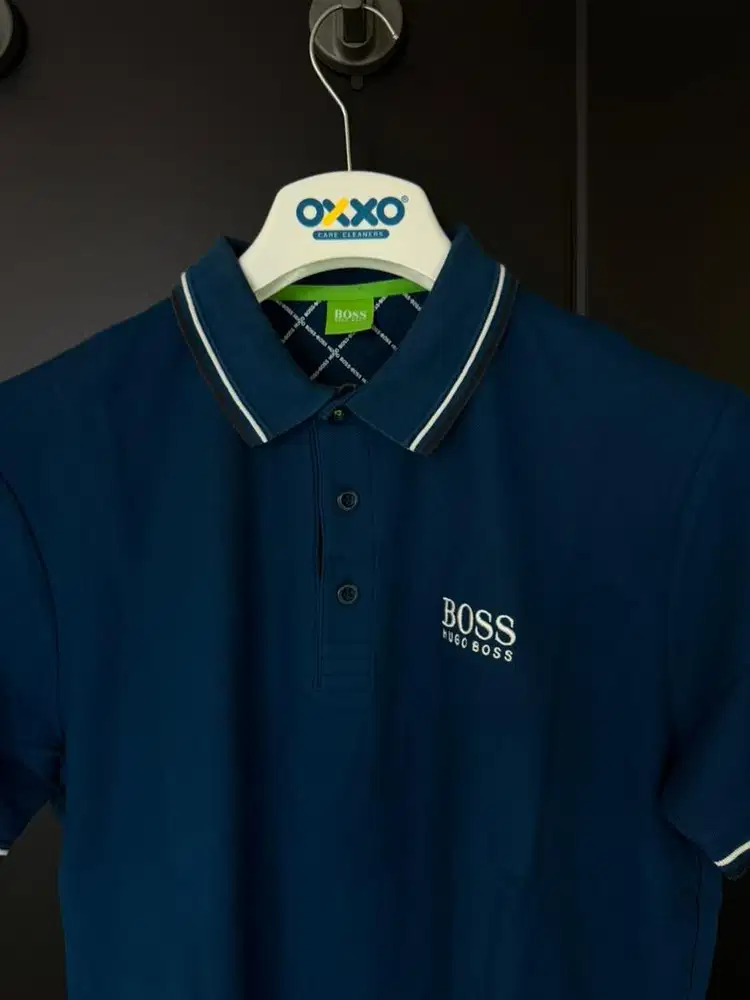 Jual Hugo Boss Kaos Polo Kerah Biru Tua