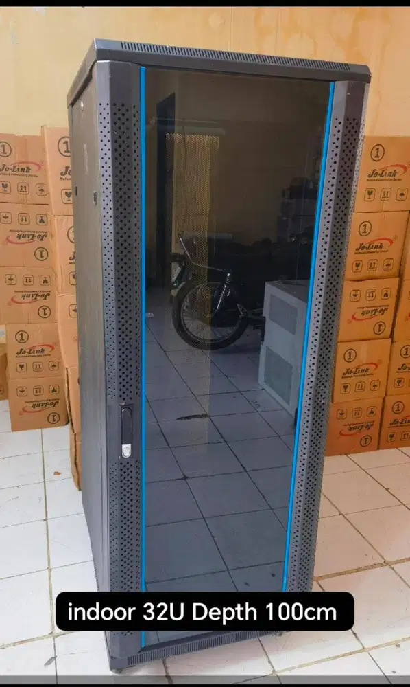 Rack Server Indoor 32U Depth 100cm – Full Kaca | Kokoh & Profesional