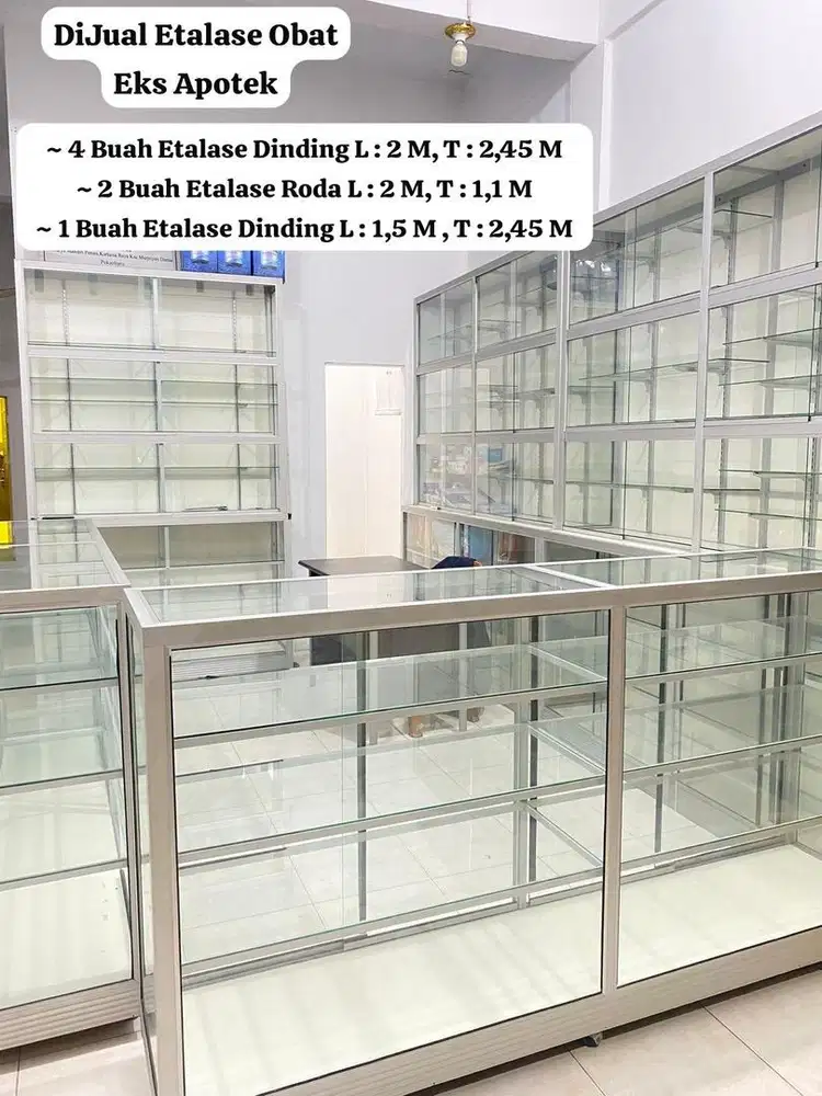 Dijual Etalase Bekas Apotek