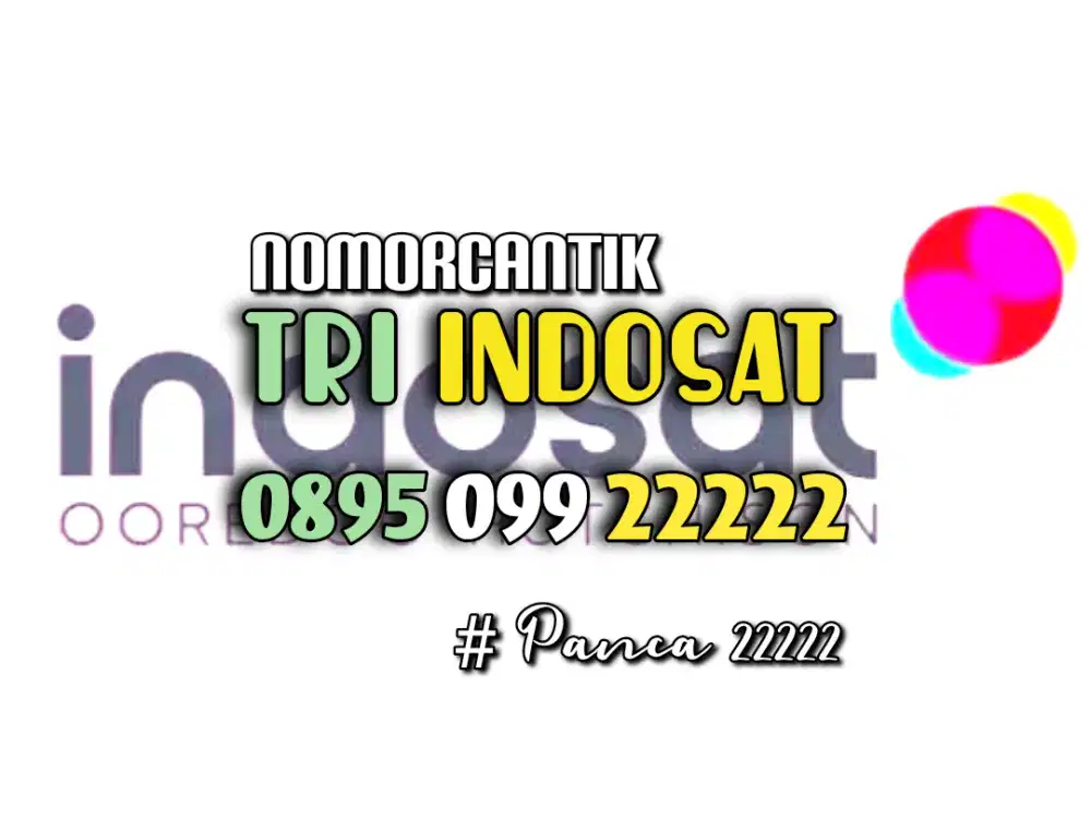 (bisa COD) Nomor CANTIK kartu TRI INDOSAT HOKI Panca 22222 #01