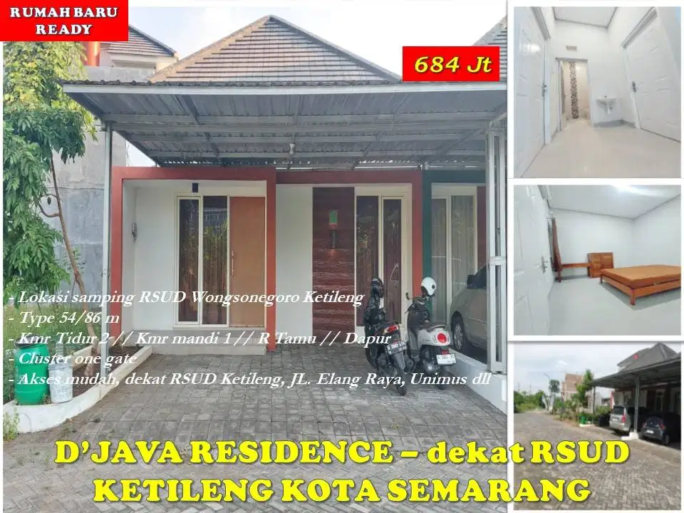 Rumah Klipang Baru Cluster samping/dekat RSUD Wongsonegoro Semarang