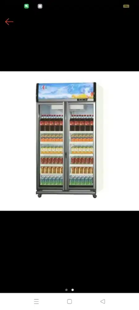 Jual showcase 2 pintu