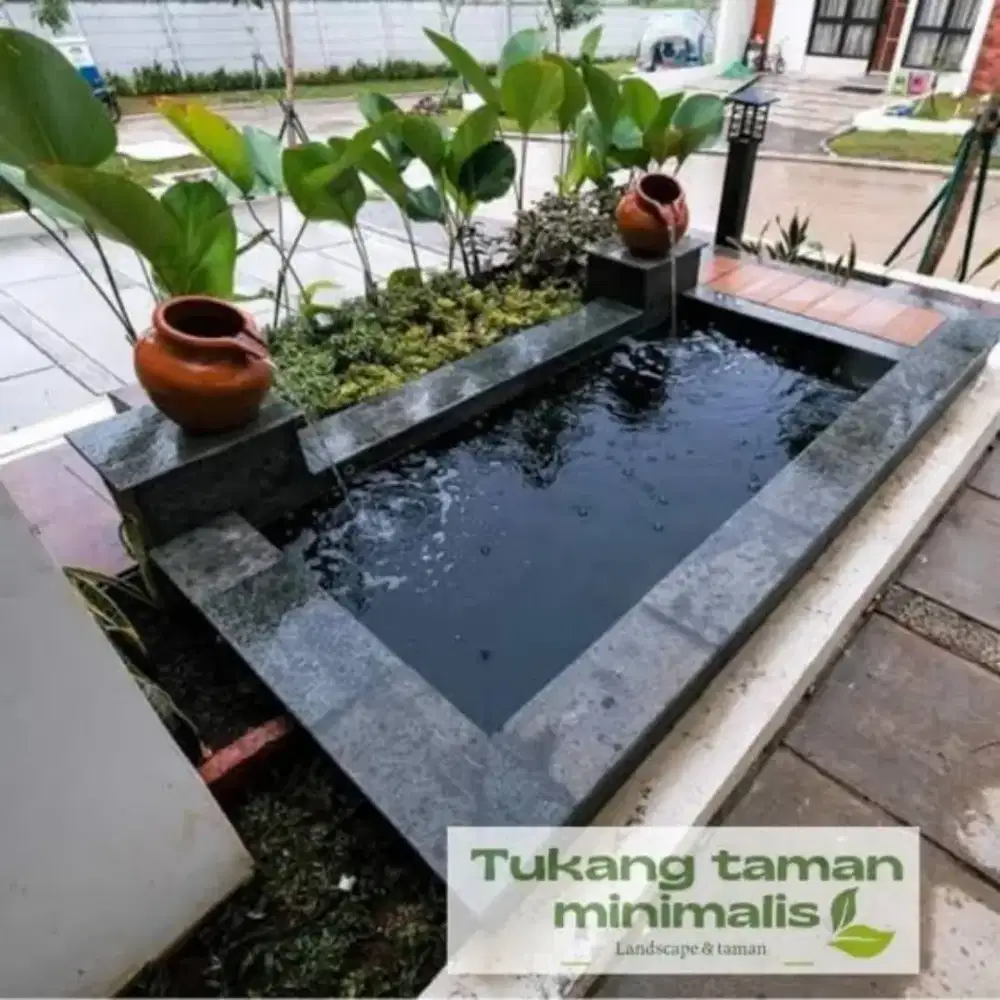 Jasa pembuatan kolam ikan koi relief minimalis terbaru terdekat