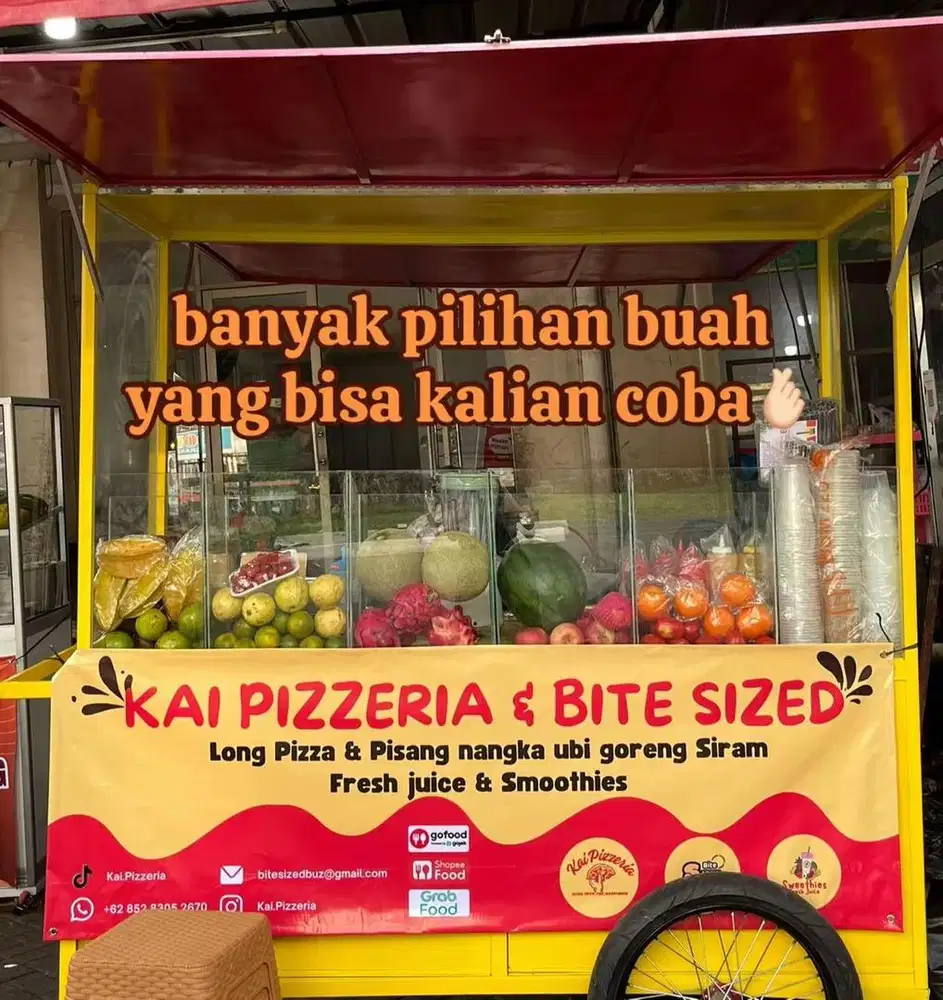 GEROBAK BEKAS JUALAN JUICE KOKOH