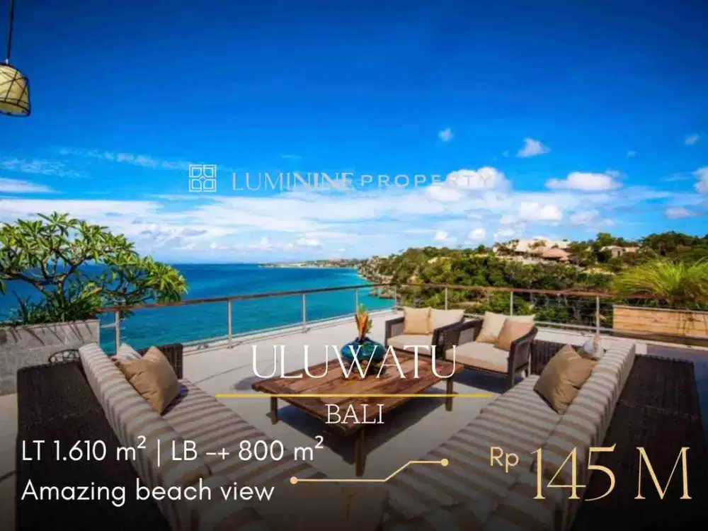 DIJUAL VILLA SUPER MEWAH LUXURIOUS VIEW BEACH DI ULUWATU, BALI