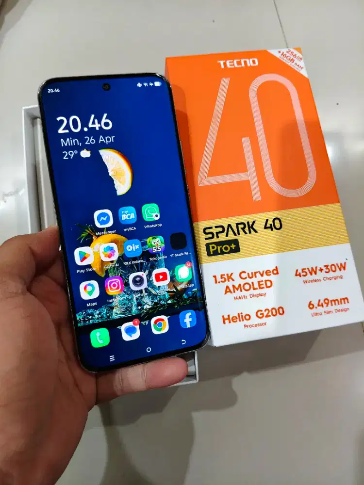 Tecno Spark 40 Pro+ Plus 8/256GB Fullset