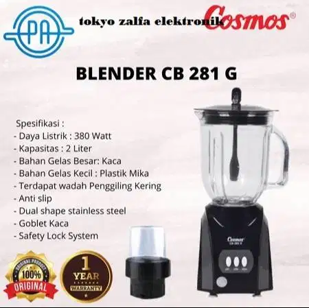 blender kaca 281 g cosmos baru