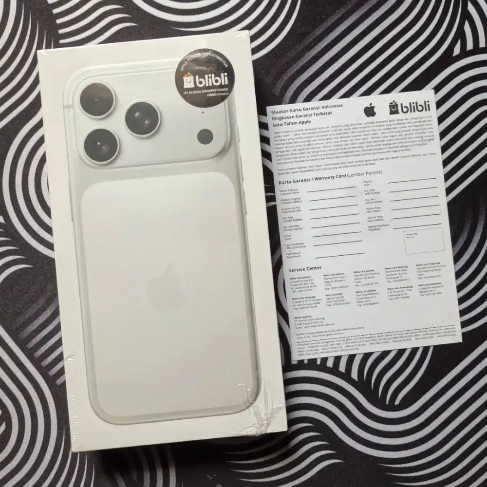 NEW iPhone 17 Pro Silver 256gb Resmi BliBli iBox Digimap
