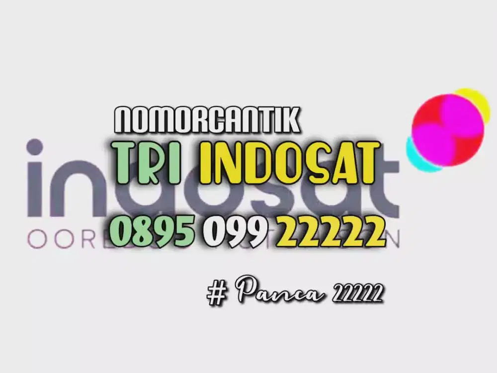 (bisa COD) Nomor Cantik Kartu TRI INDOSAT HOKI PANCA 22222 LANGKA #09