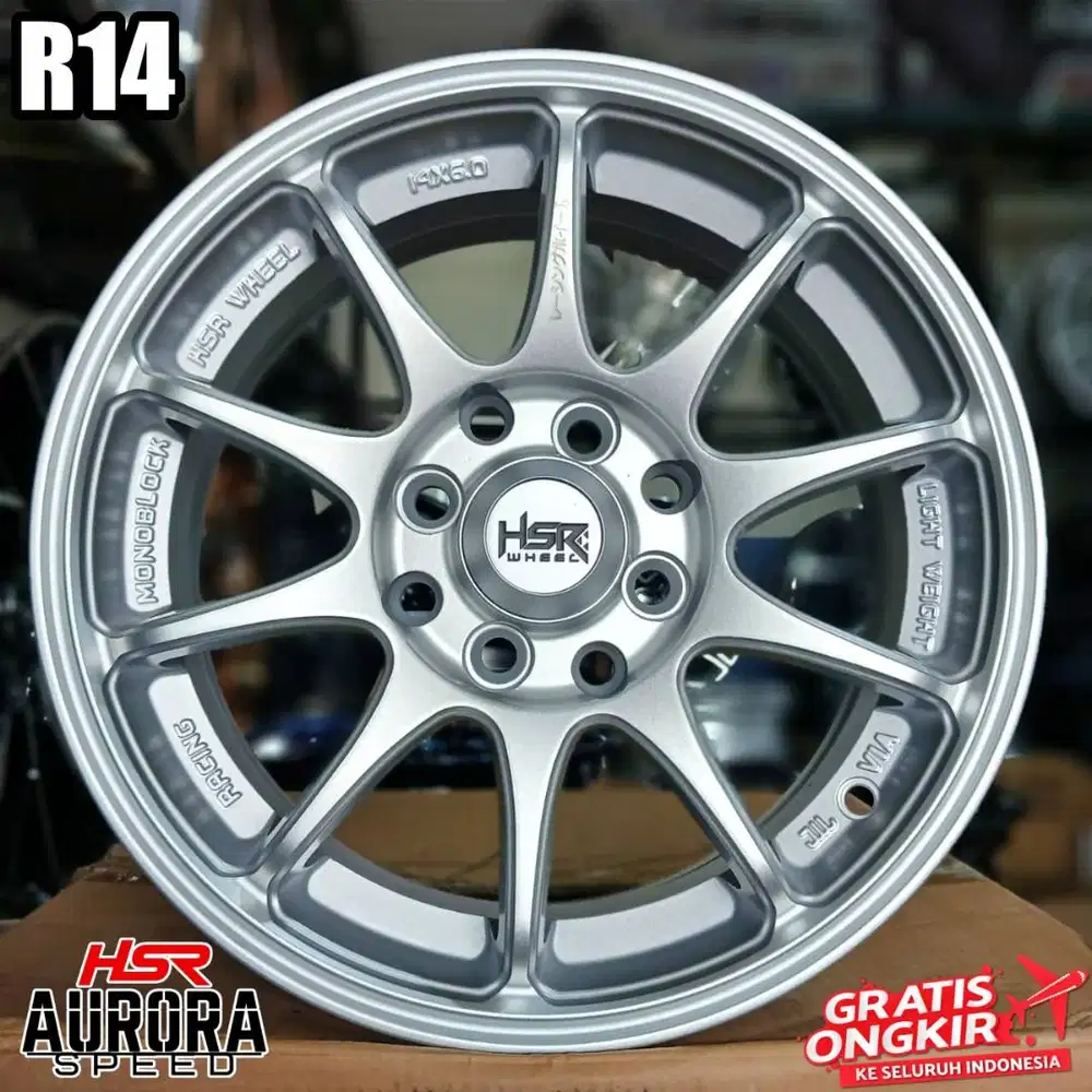 PROMO Velg mobil ring 14 original HSR untuk Brio Agya Ayla Avanza dll