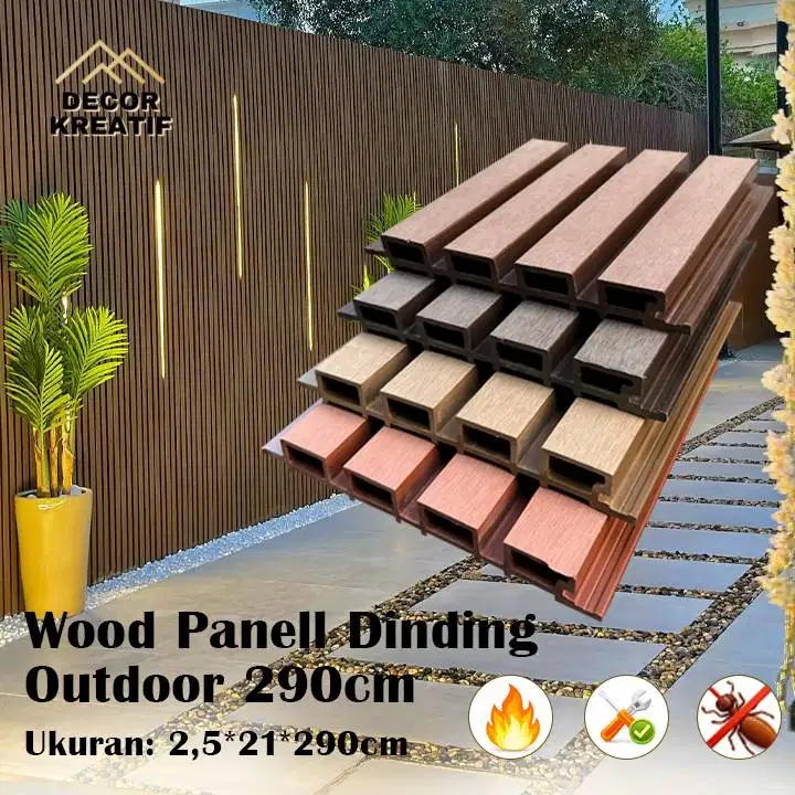 Wpc outdoor pagar dinding luar rumah 290cm