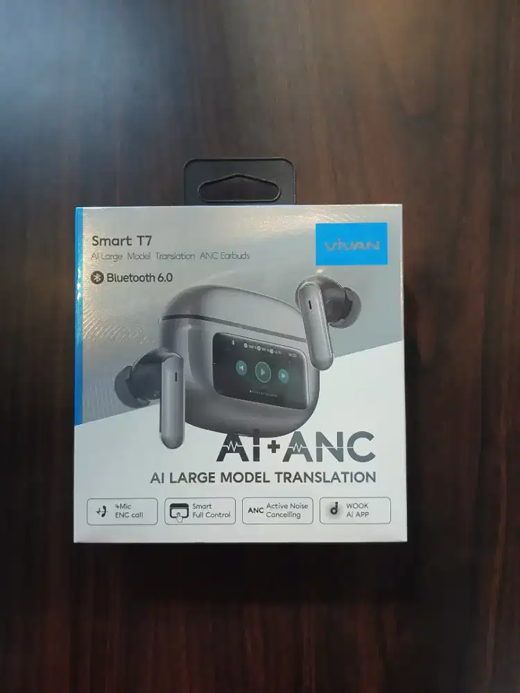 VIVAN ANC Earbuds TWS Earphone Super BASS T7 Smart Touch Screen