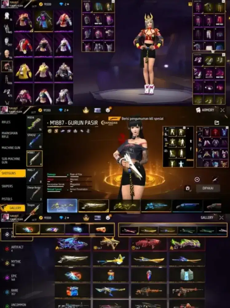 Jual akun free fire Sultan old terbaru terlaris