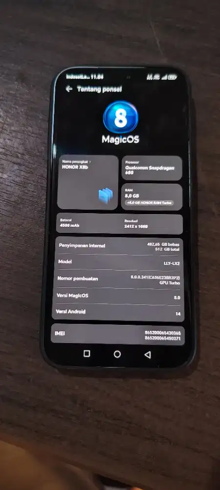 Jual aj Honor X8b 8/512