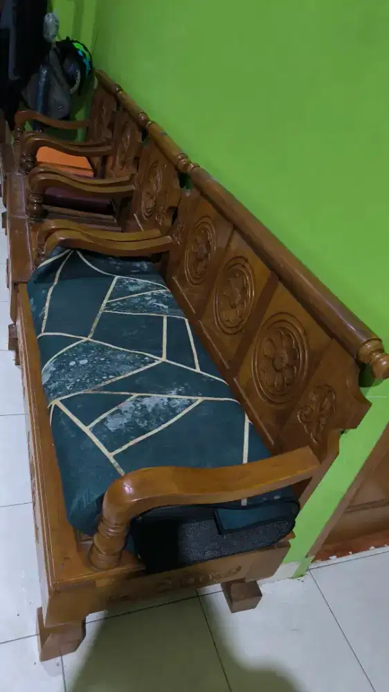 kursi tamu kayu jati 3 1 1 1