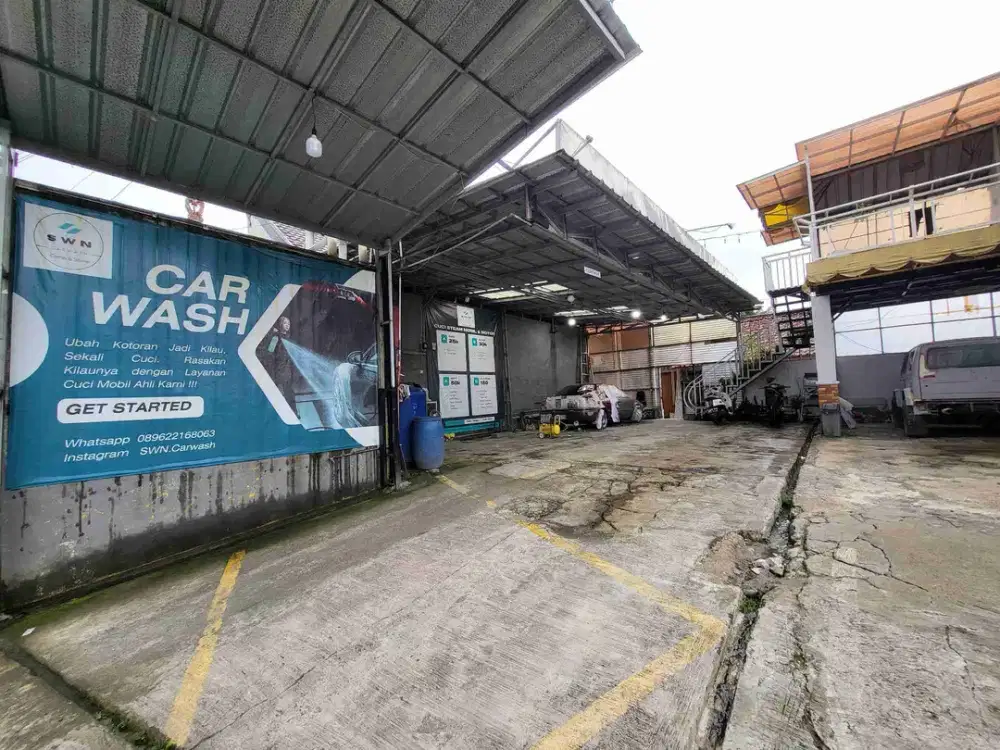 Dijual Tempat Usaha Car Wash dan Coffe shop di Pinggir jln Raya keradenan