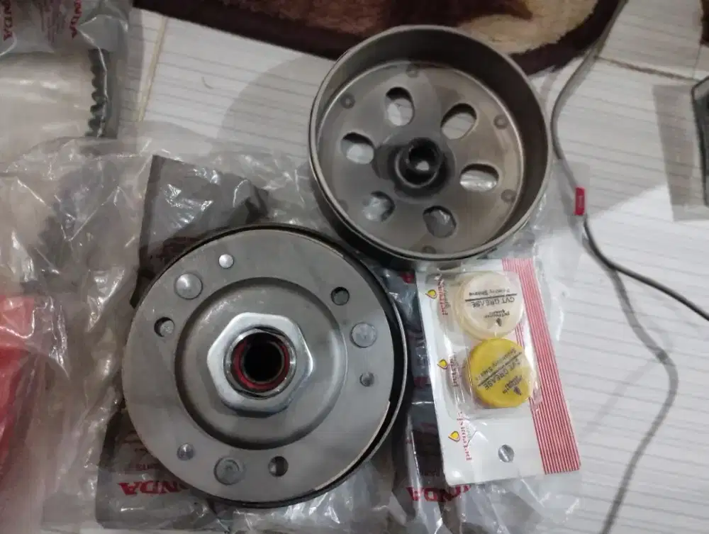 Kampas ganda satu set pulley . beat kabu