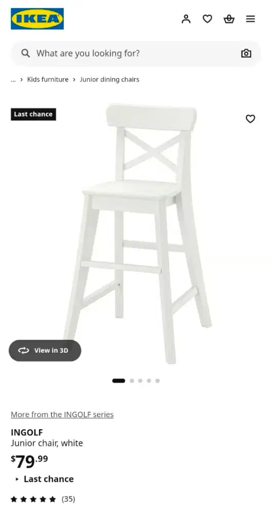 BARU Kursi anak IKEA INGOLF Junior kursi makan ANAK MURAH model cantik