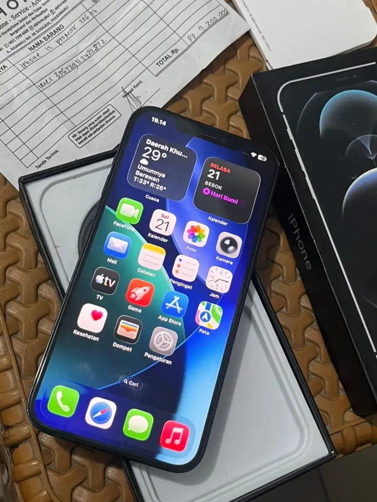 IPHONE 12 PROMAX 256GB IMEI PERMANEN BEACUKAI FULLSET