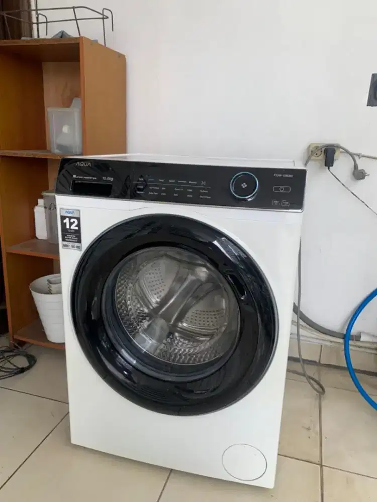 MESIN CUCI AQUA FRONT LOADING 10 KG WHITE FQW-1050BF/WH