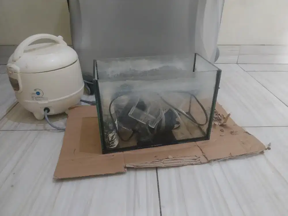 Akuarium dan perlengkapannya (lengkap)