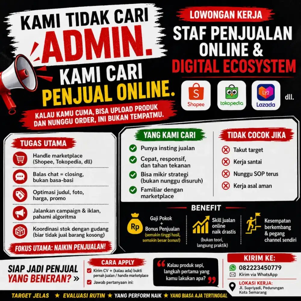 Staff penjualan online