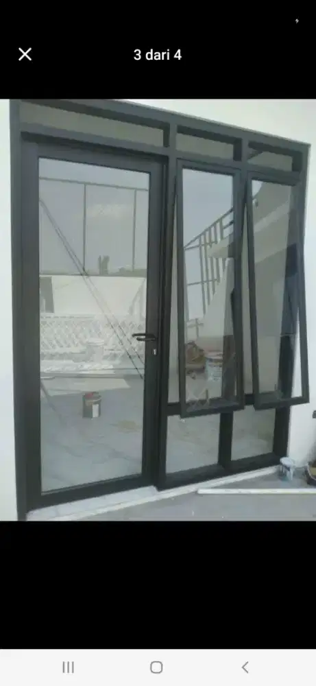 Kusen aluminium pintu plus jendela 1 paket spt foto harga dg psg 4,9jt