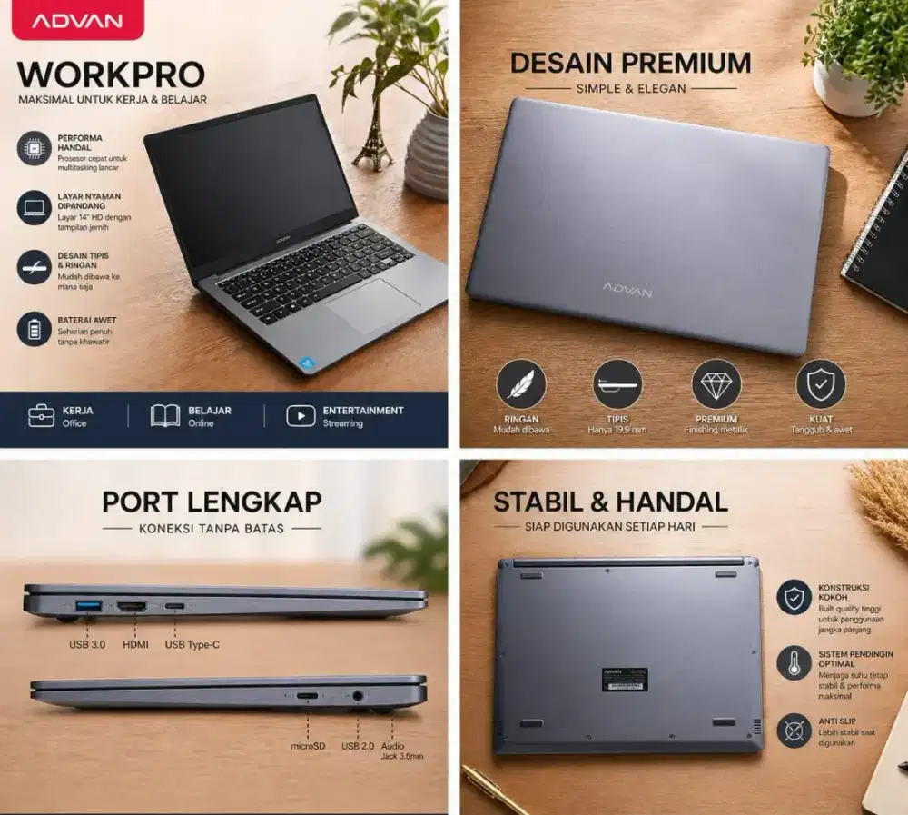 LAPTOP ADVAN TBOOK ORIGINAL