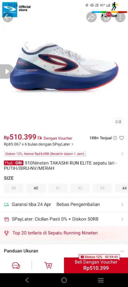 JUAL SEPATU NINTEN TAKASIH RUN ELIT