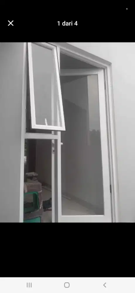 Pintu & jendela aluminium gendong T210cm L130cm harga 3,8 jt / paket