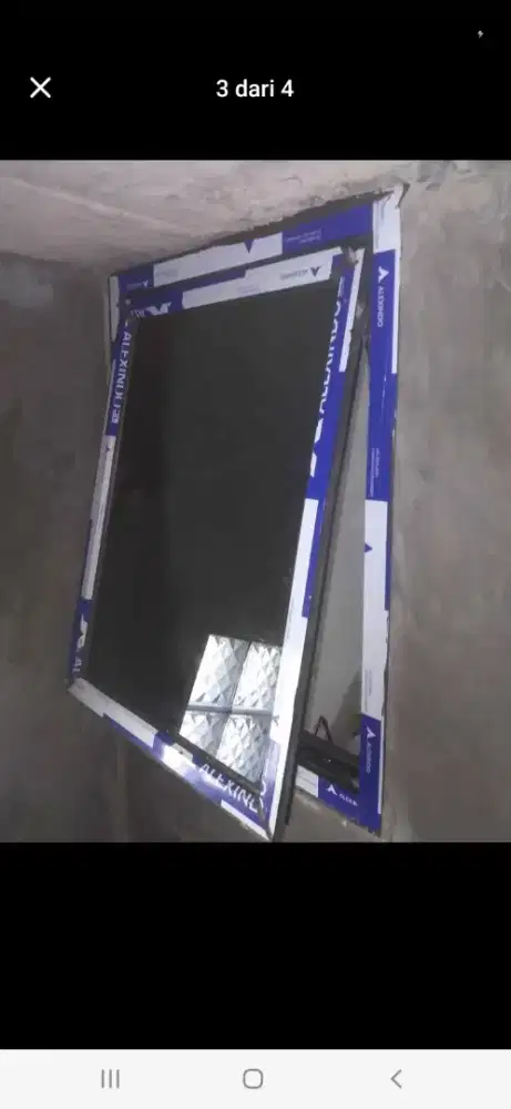 Kusen jendela alexindo T100cm L80cm harga terpasang 950.000/pcs