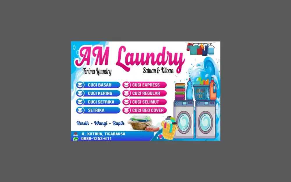 Penawaran Kerjasama Jasa Laundry – AM Laundry (Area Tigaraksa)