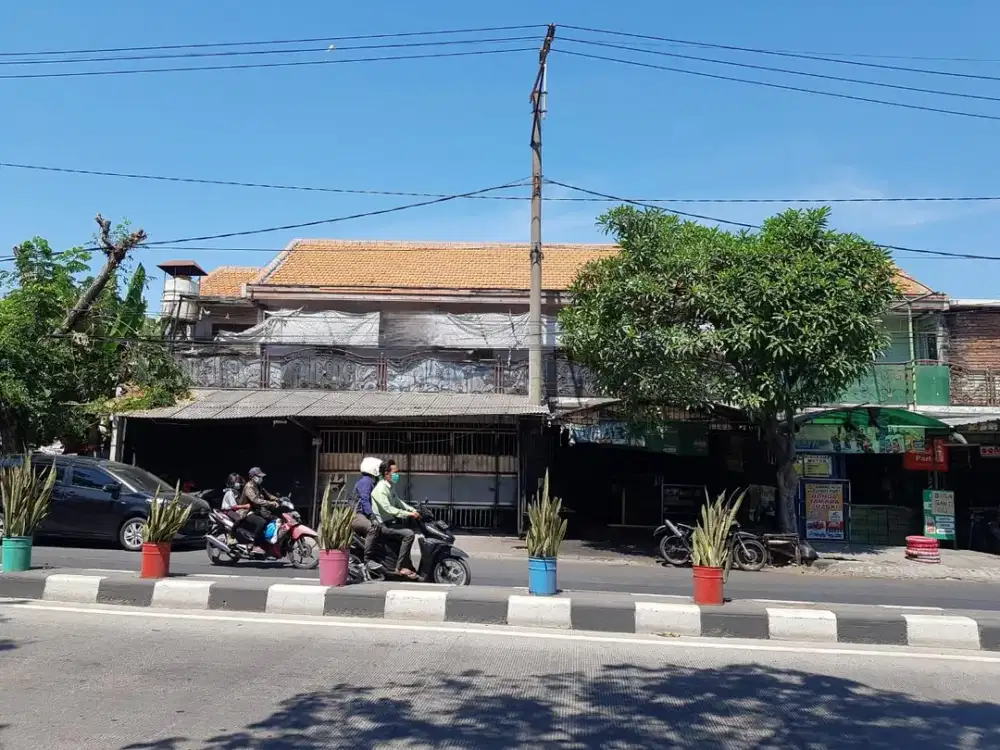 Disewakan nol jalan murah 3 ruko jadi 1 bangunan warkop kedung cowek