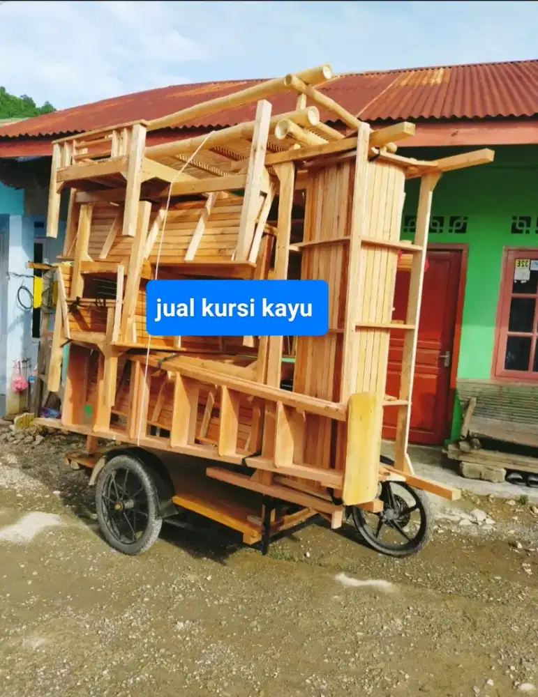 Jual kursi kayu Tangga lipat tirai gulung dan laen2
