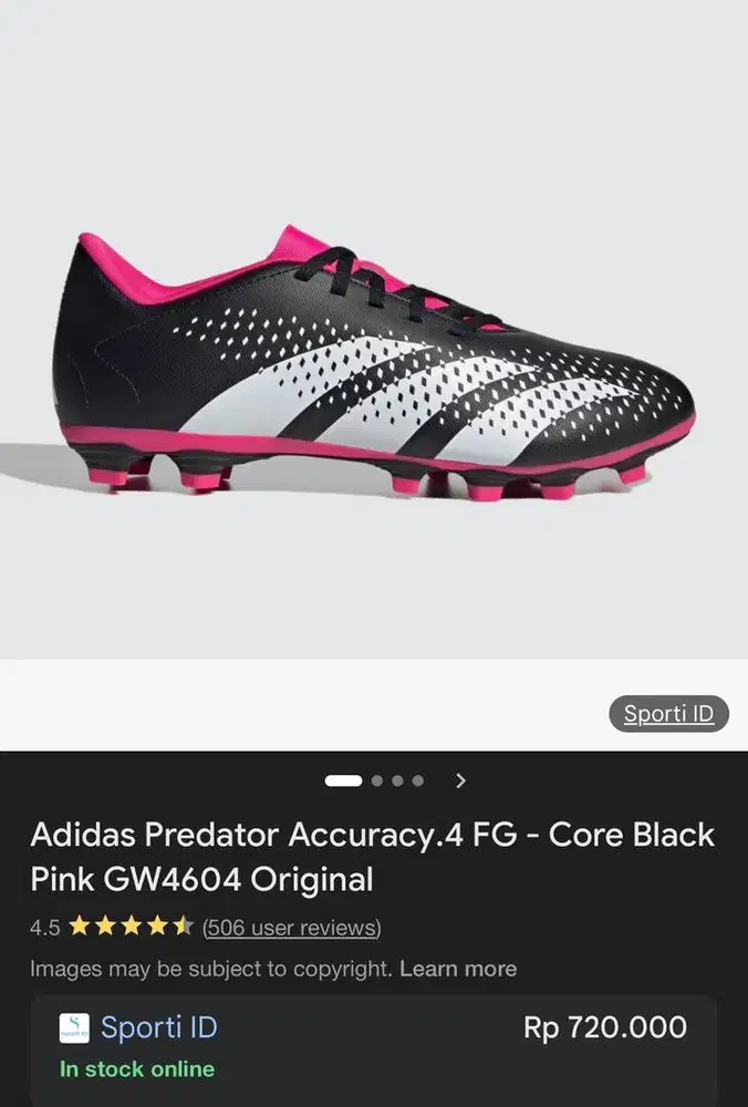 Adidas Predator Black Pink 45