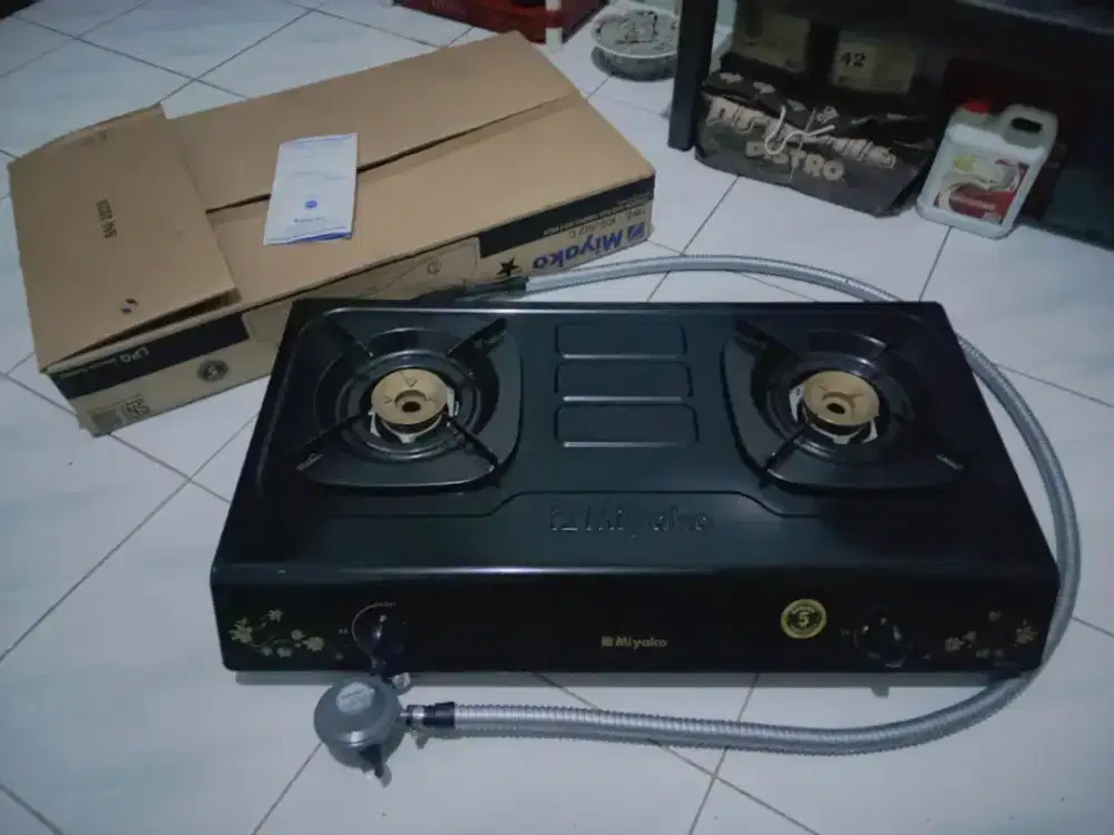 HRGA:250NET PAS,BARU 1BULAN PAKAI GARANSI PNJANG,KOMPOR MIYAKO 2TUNGKU