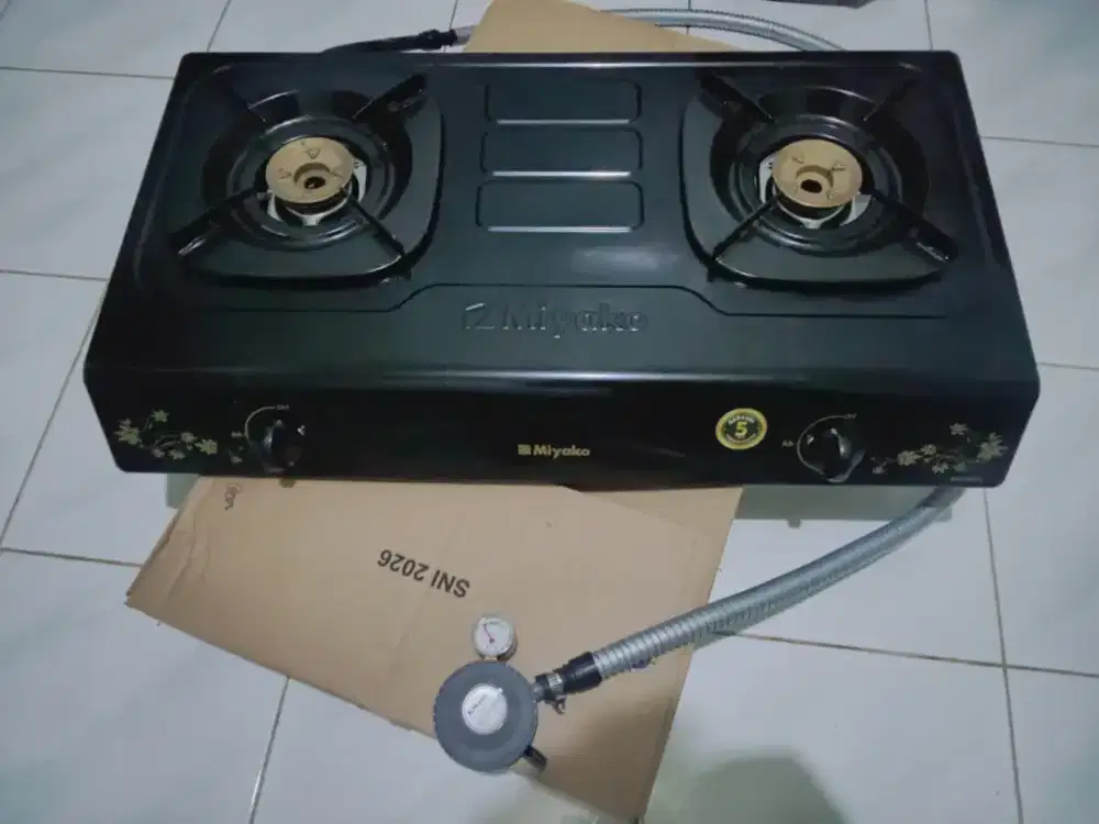 HRGA:250NET PAS,BARU 1BULAN PAKAI GARANSI PNJANG,KOMPOR MIYAKO 2TUNGKU