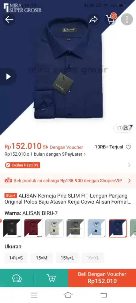 Kemeja lengan panjang