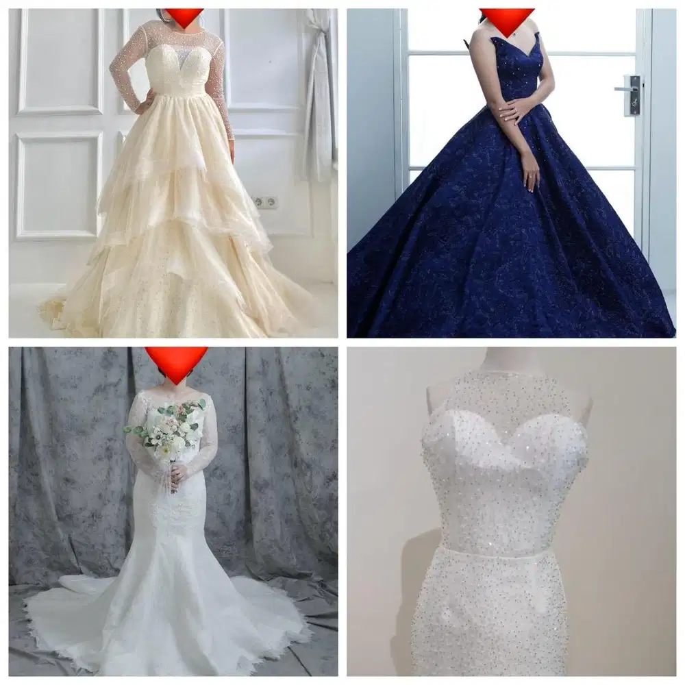JUAL CEPAT GAUN FOTO/INTIMATE WEDDING/PARTY - CLEARANCE MURAH!!