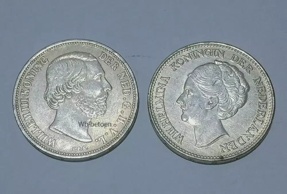 Koin 1 gulden Willem & Wilhemina