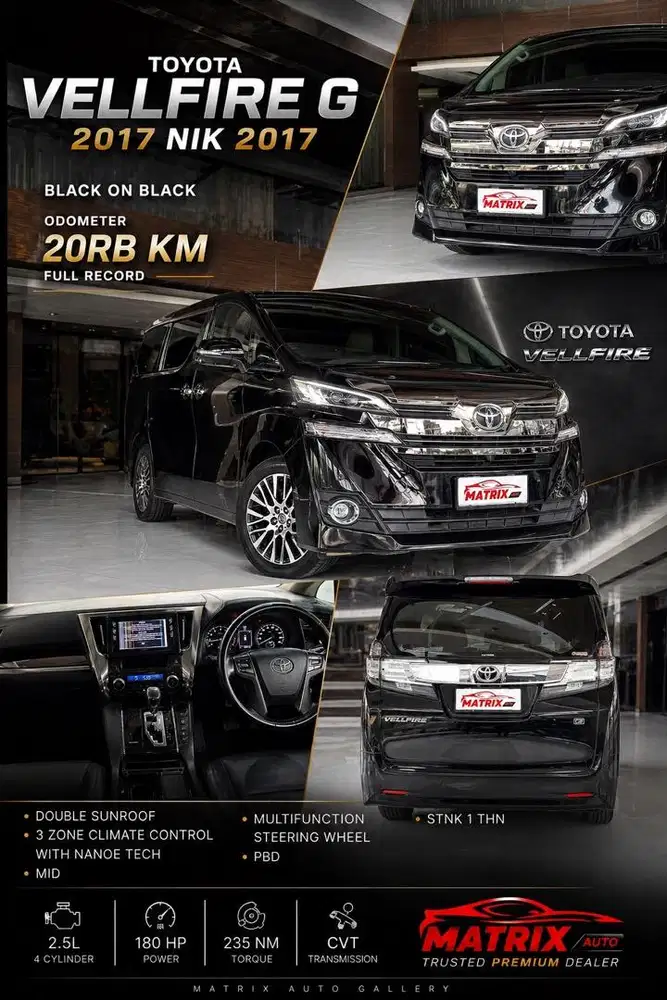 Toyota vellfire G 2017 ATPM ! VELLFIRE G! Toyota! VELLFIRE! Toyota!