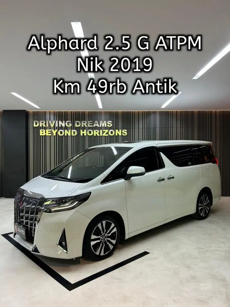 Toyota Alphard 2.5 G ATPM 2020 Putih Km49rb Nik 2019