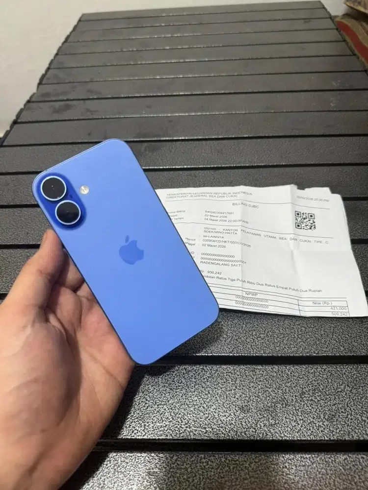 iphone 16 128gb Resmi beacukai Fullset surat becuknya