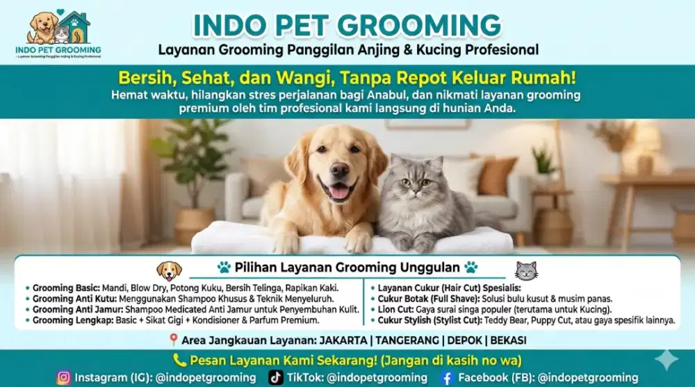 INDOPET GROOMING panggilan cat&dog