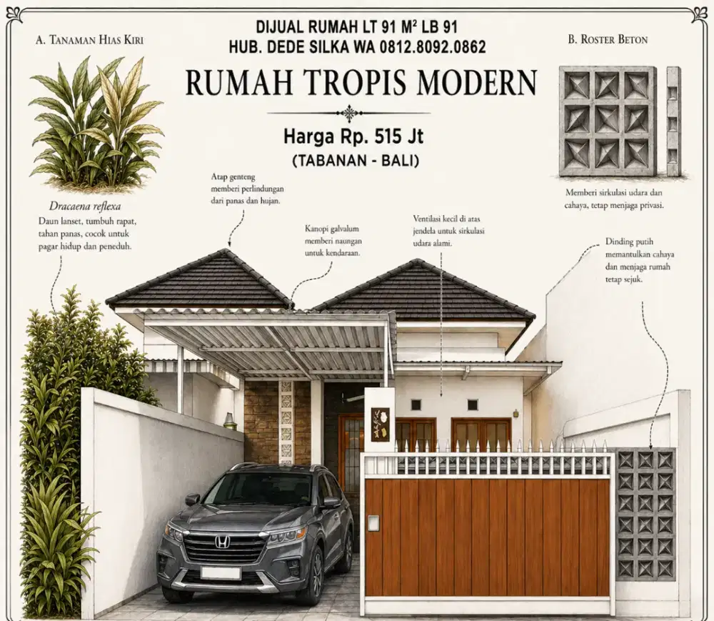JUAL RUMAH MURAH DI BALI DEKAT TANAH LOT & CANGGU