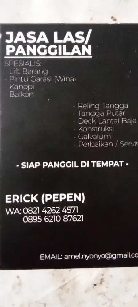 Jasa las panggilan