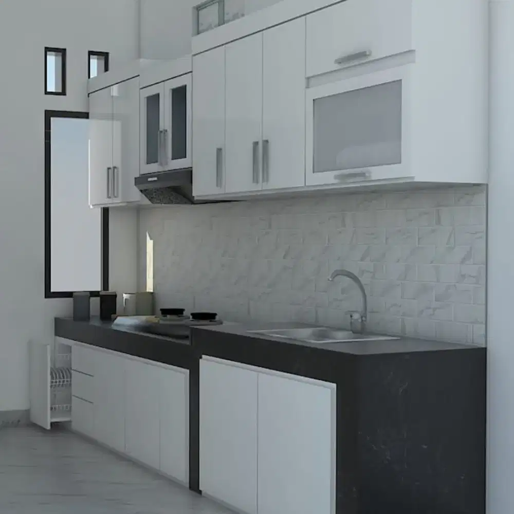 Kitchen set, kamar set, lemari, backdrop tv, isi rumah, isi kantor.